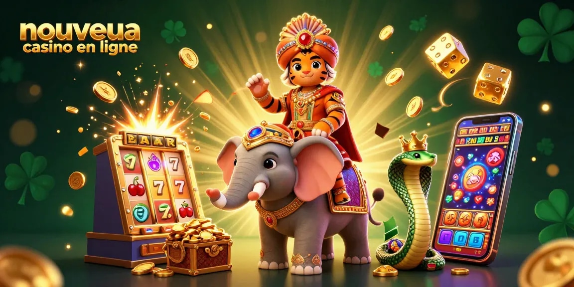 Découvrez le nouveau casino en ligne avec l'illustration captivante de la richesse et des jeux passionnants.
