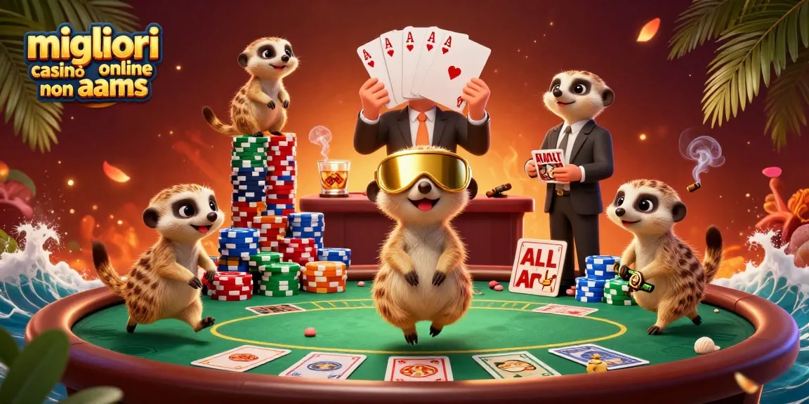 Scopri i migliori casinò online non AAMS in un'illustrazione 3D di un'operazione di casinò.