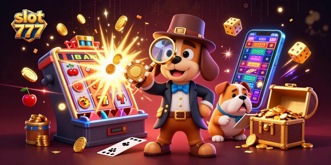Putar slot 777 dengan slot mesin 3D yang meledak, penuh koin dan simbol keberuntungan