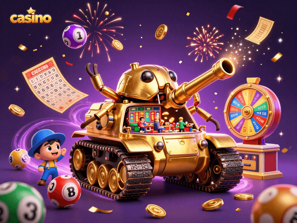 Experience the thrill of casino action with our dynamic lottery scene featuring vibrant games.