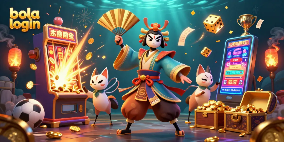 Experience the thrill of sports betting with bola login in this vibrant 3D casino scene.