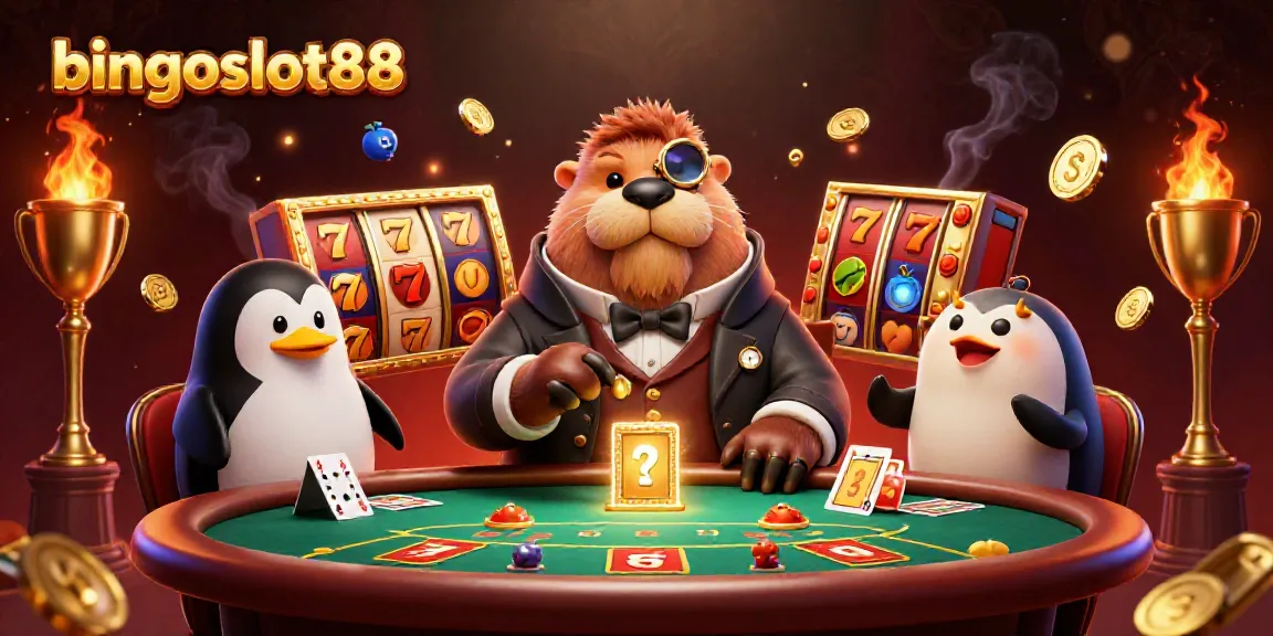 Bingoslot88, pengalaman seru bermain slot dengan karakter lucu di meja permainan bawah laut.