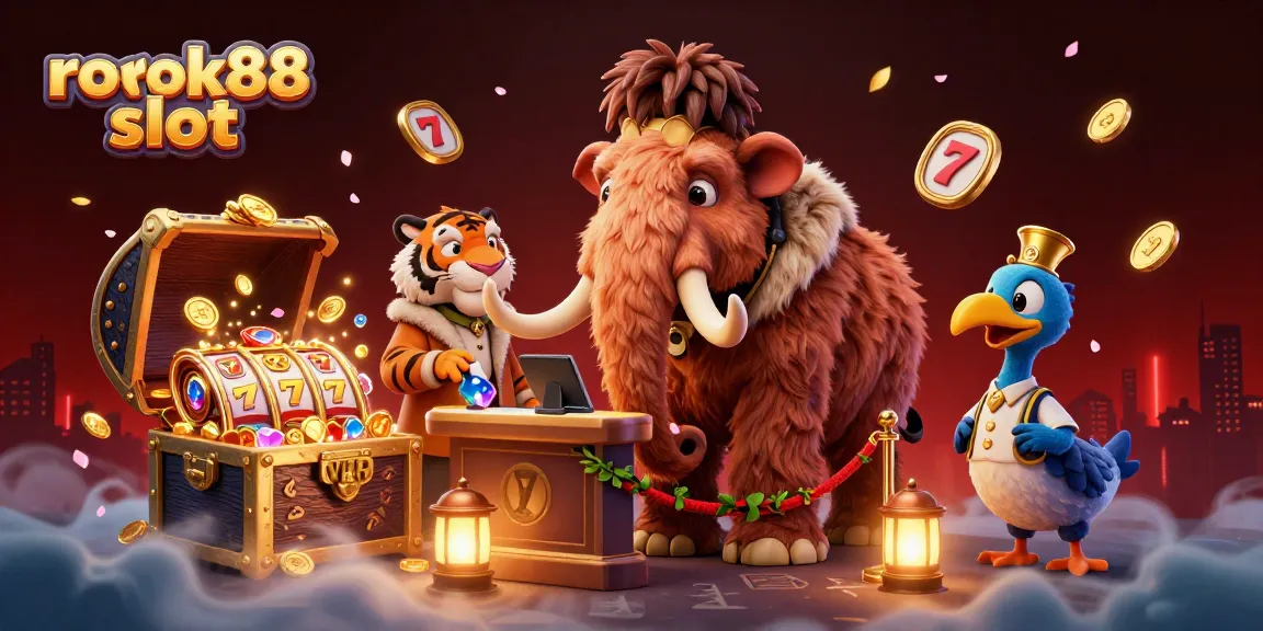 Engage in exciting rokok88 slot action with a vibrant casino scene full of treasures.