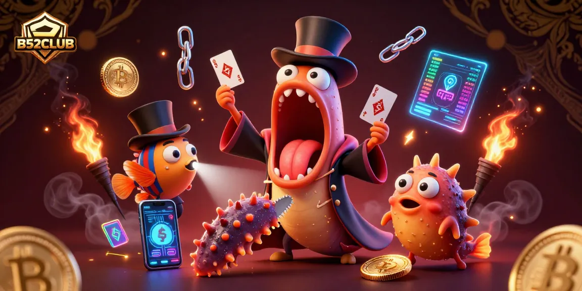 Engage with B52CLUB's vibrant casino universe through magic and crypto innovation in this dynamic scene.
