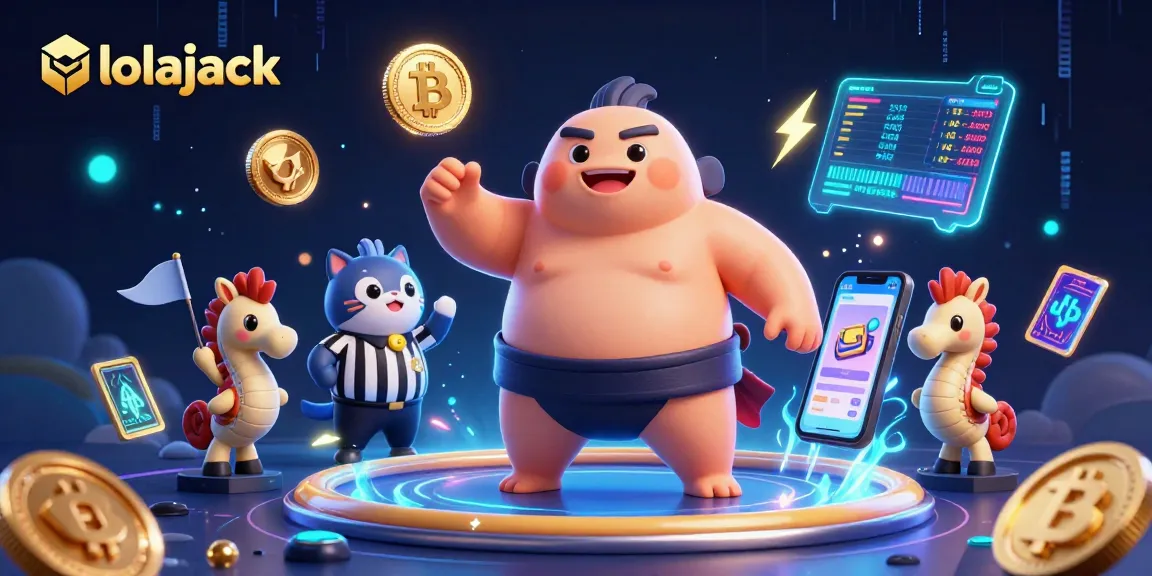 Engage with lolajack through vibrant casino-themed underwater illustration showcasing dynamic gaming elements.