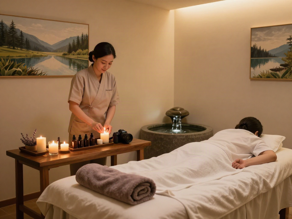 Experience luxurious 백석동출장마사지 in a calming spa setting with essential oils and soft lighting.