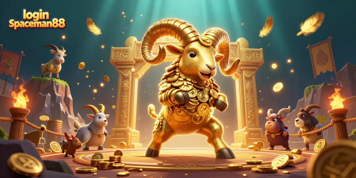 Experience the thrill of login spaceman88 with massive casino action featuring golden ram and vibrant game elements.