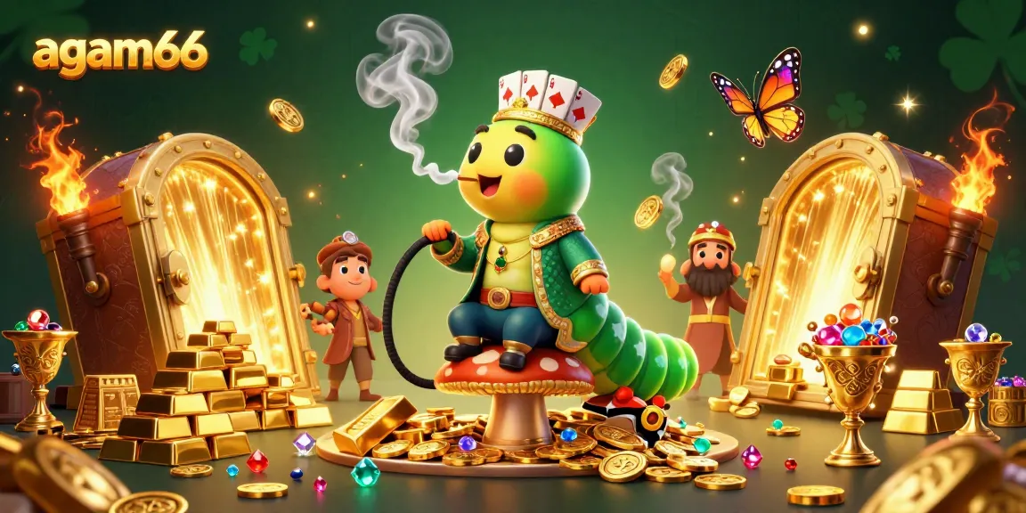 Experience the thrill of gambling with agam66 in this vibrant and animated 3D casino scene.