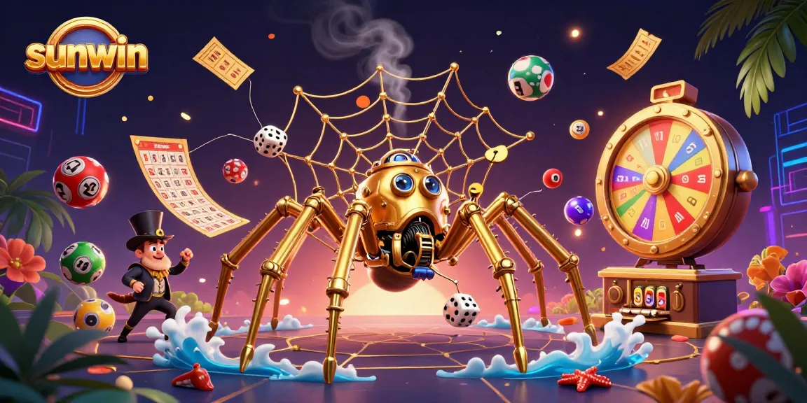 Experience thrilling action at sunwin, where colorful lottery balls and game elements create a vibrant scene.