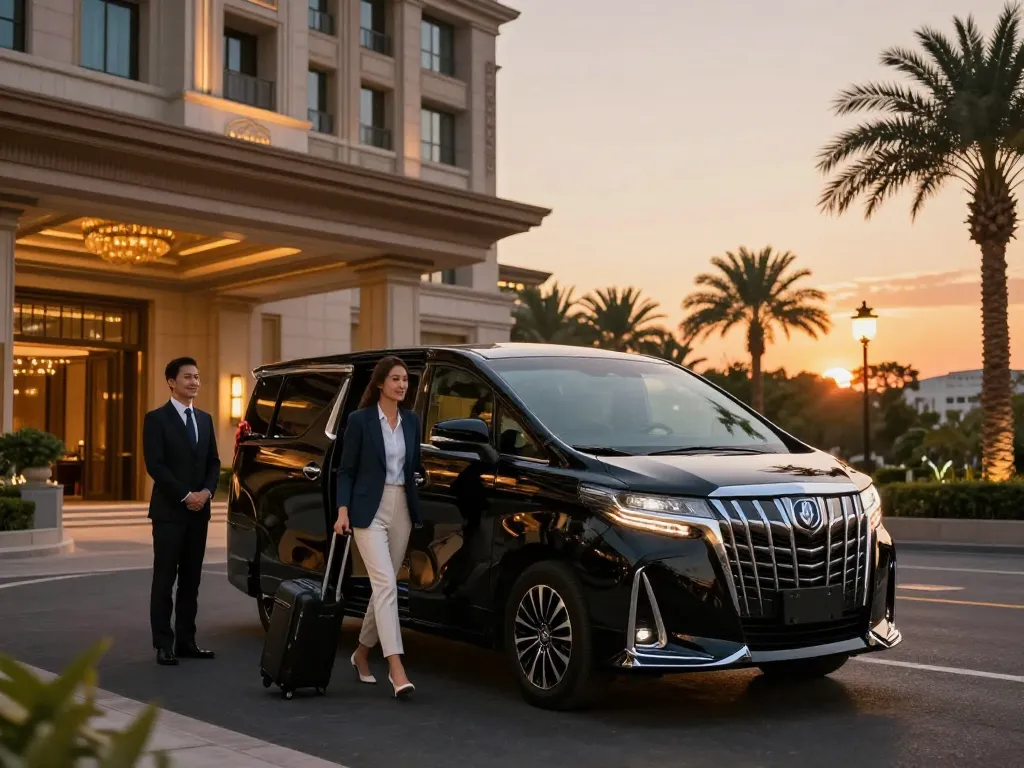 Trải nghiệm chuyến đi sang trọng với dịch vụ cho thuê xe Alphard tại khách sạn cao cấp.