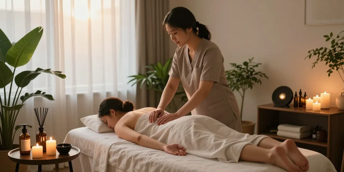 Experience calming 군포출장마사지 in a peaceful home spa setting.
