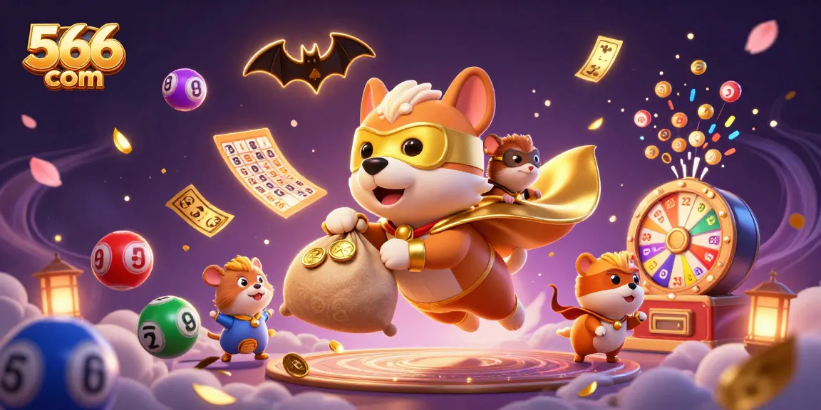 Engage with the thrilling world of 566 com as cartoon characters navigate a vibrant casino-themed adventure.