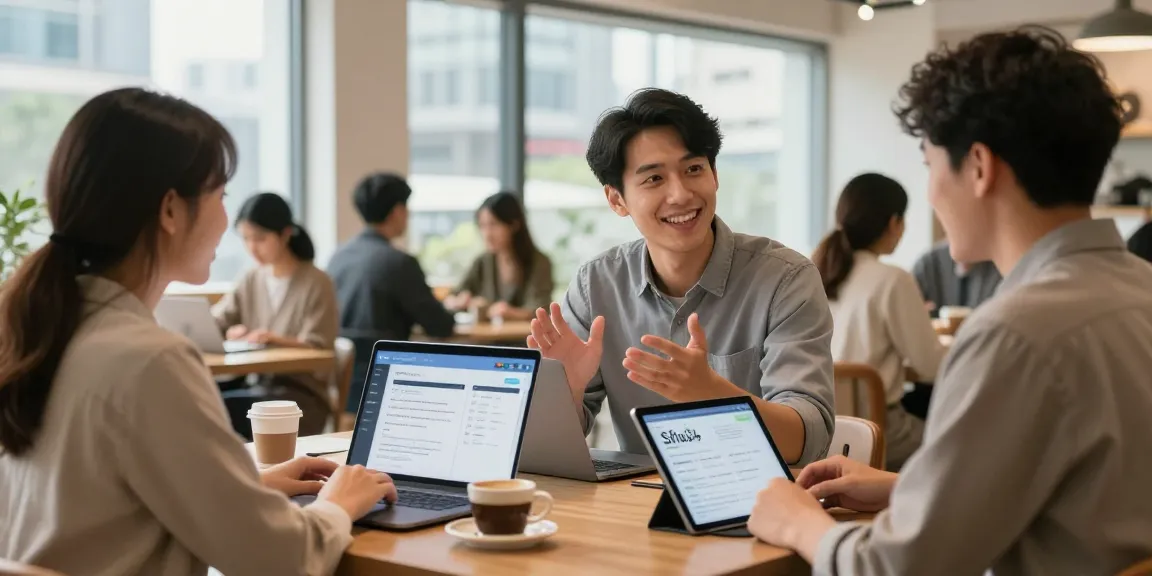 Sifu24 Hong Kong professional service providers collaborating with clients in a modern café setting.