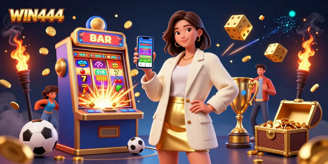 Experience WIN444's thrilling casino games with immersive 3D graphics and engaging gameplay elements.