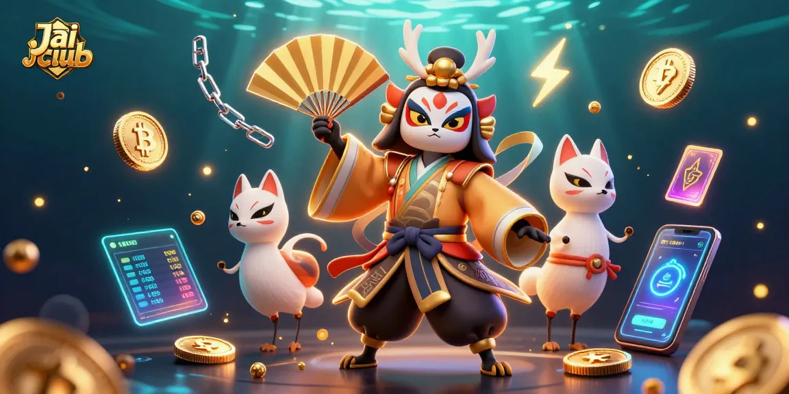 Play thrilling games on Jai club with kabuki warriors and vibrant casino elements.