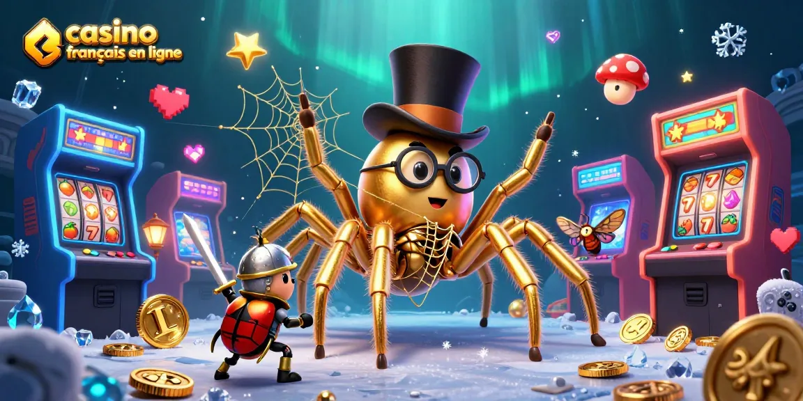 Plongez dans l'univers des jeux avec le casino francais en ligne, où une tarentule dorée côtoie un chevalier intrépide.