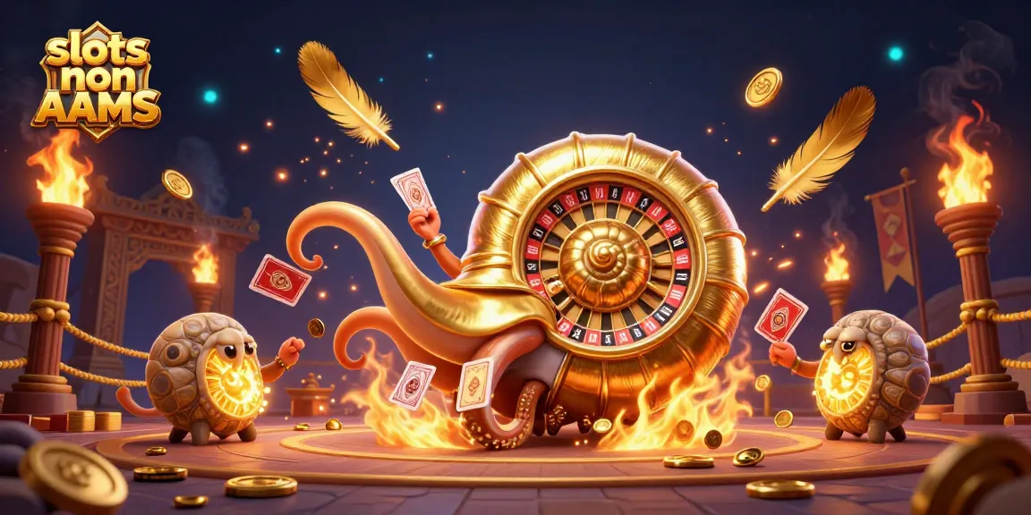 Gioca a slot non AAMS in un ambiente ricco di dettagli con nautilo e monete dorate.