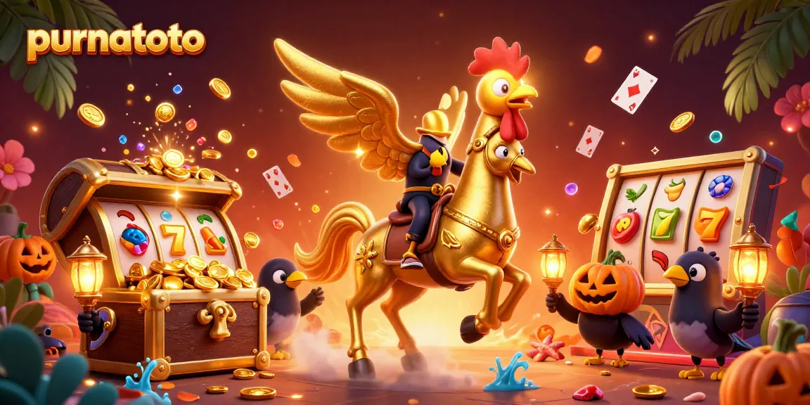 PURNATOTO menghadirkan petualangan slot gacor dengan simbol berkilau dan karakter unik di kasino malam.