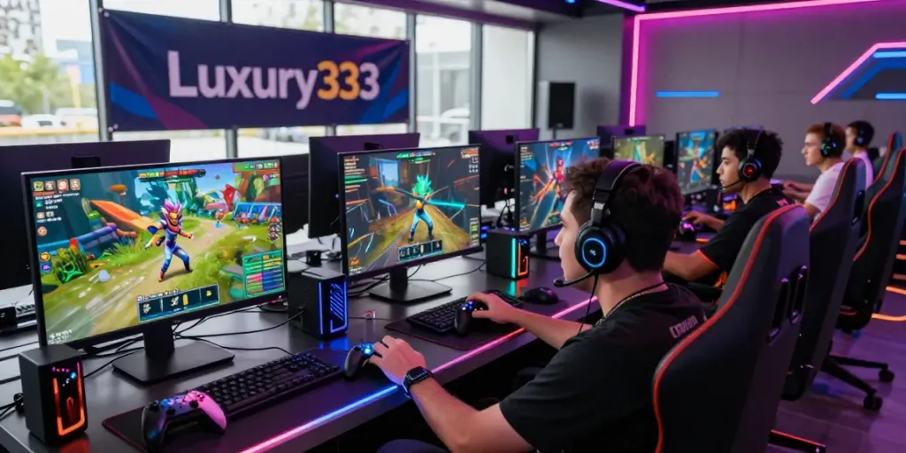 Luxury333 online gaming community engaging in multiplayer action with vibrant visuals and dynamic atmosphere.