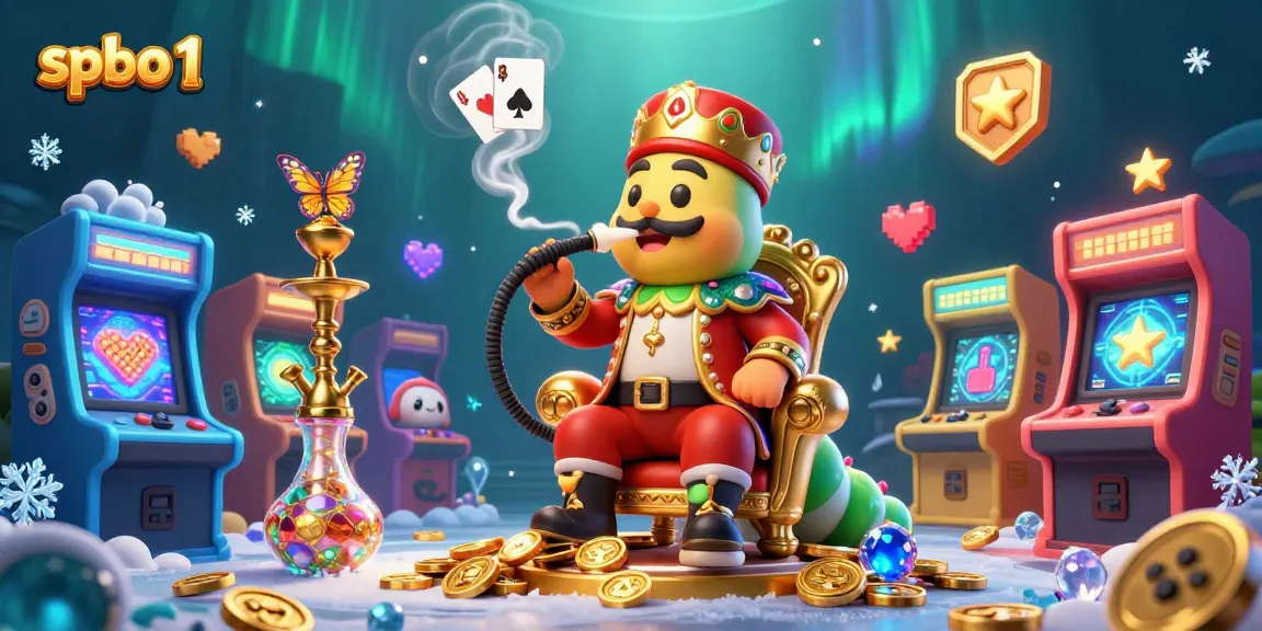 Engage in thrilling gameplay with spbo 1's vibrant 3D casino illustration filled with dynamic gaming elements.