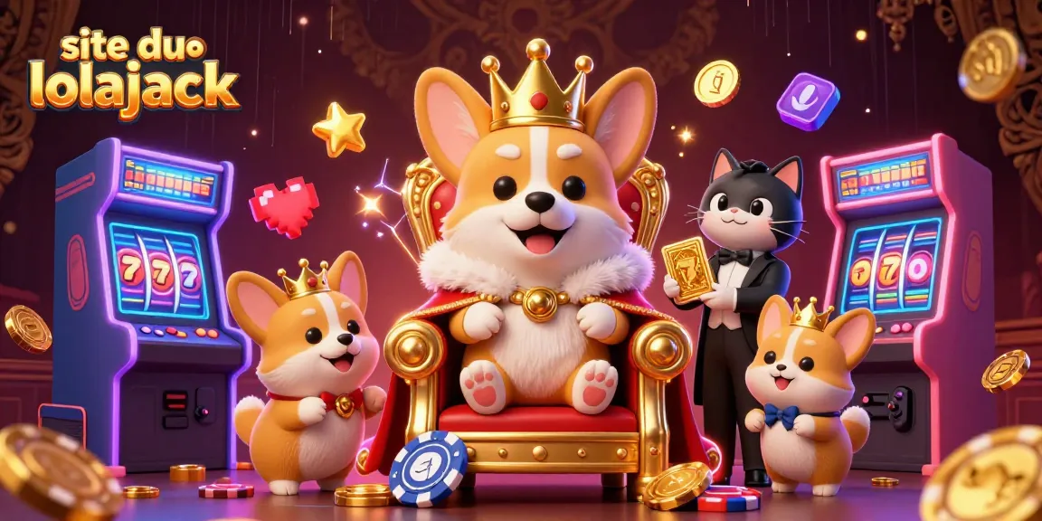 Experience excitement at the site du casino lolajack with vibrant characters and casino games surrounding them.