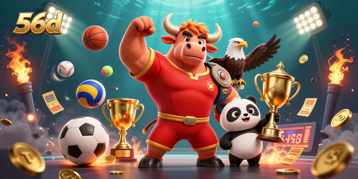 Win big with 56d: vibrant illustration capturing exciting sports betting moments