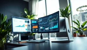 Interaktive Analyse-Daten auf https://alvionz.de/ auf einem modernen Computer-Setup dargestellt.