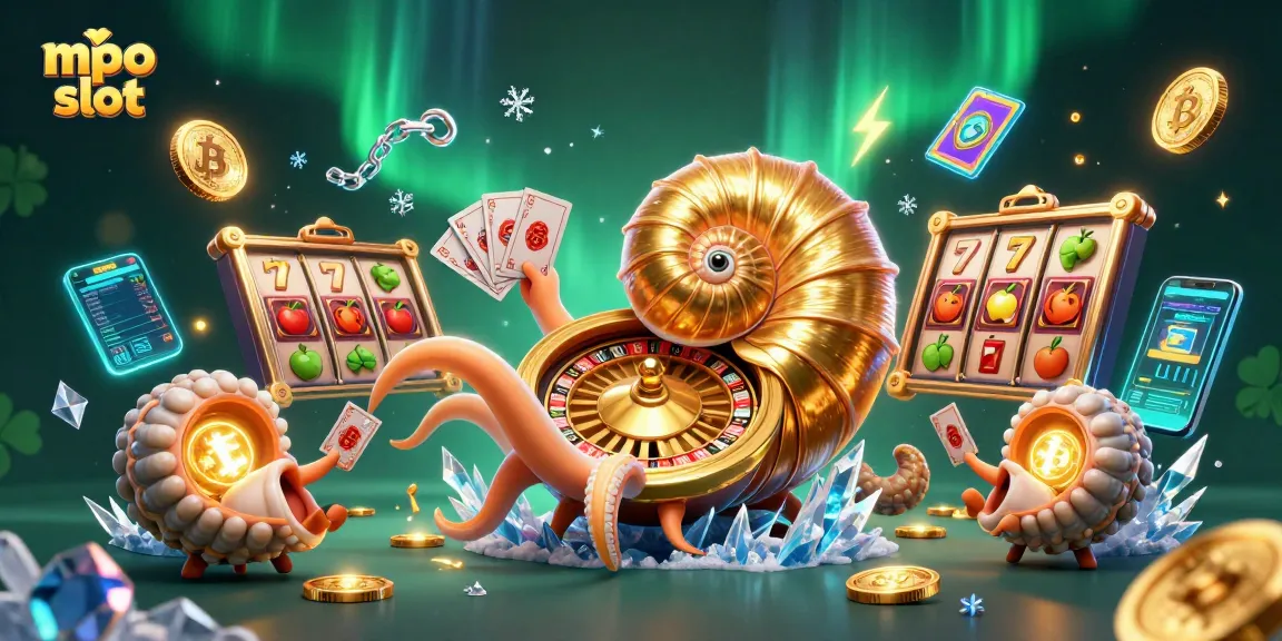 Experience the thrill of mpo slot with vibrant 3D casino elements and animated characters.