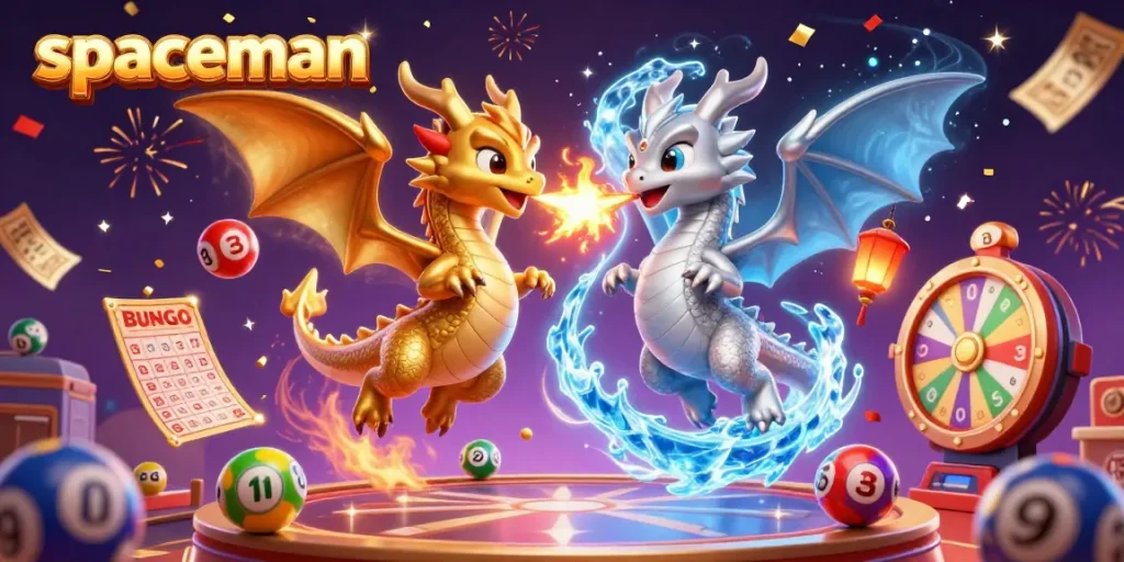Experience the spaceman action with vibrant lottery elements and dynamic characters in this detailed casino illustration.